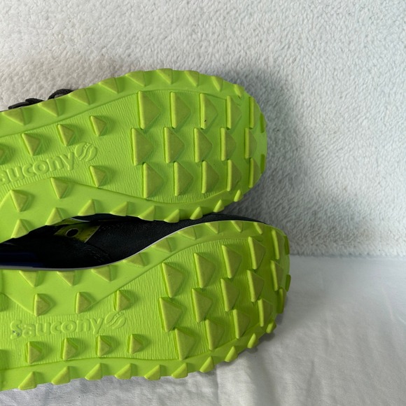 Saucony Shadow 5000 Mens Shoes Dark Grey Neon Yellow Athletic Sneakers Size 9 - Picture 13 of 15